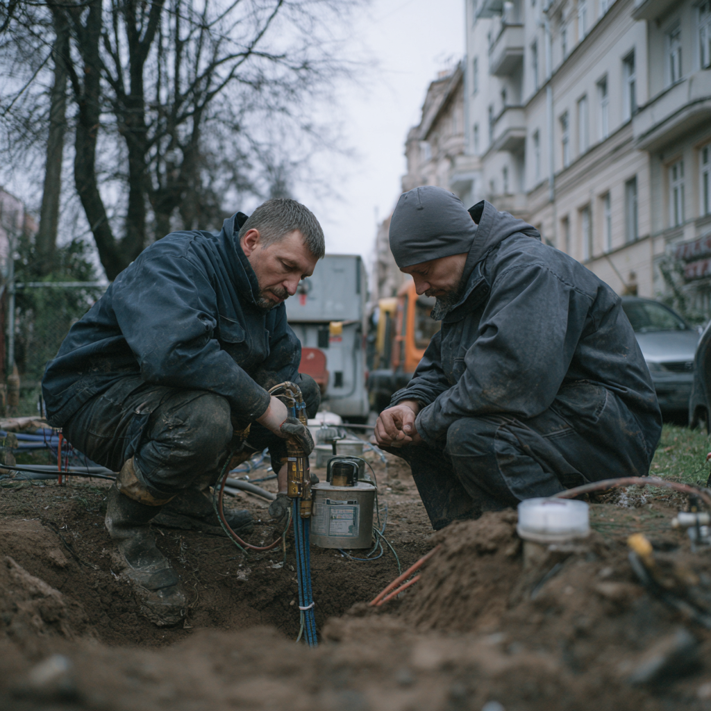 spoluprace pri pokladani kabelu